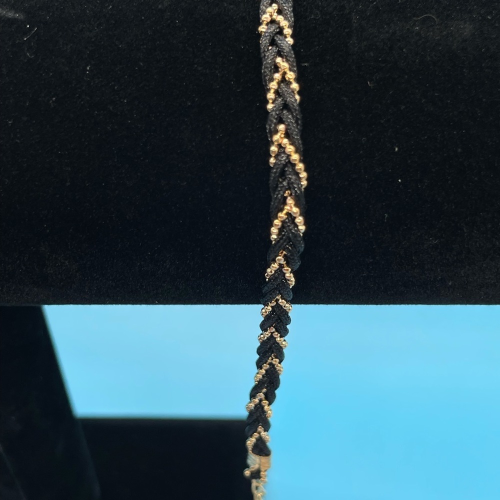 Braid black and Gold Bracelet
